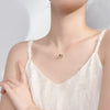 Modian Trendy Blue Crystal Planet Pendant Necklace for Women 100% 925 Sterling Silver  Link Chain Necklace Fine Jewelry