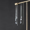 Modian Trendy Wedding Earring for Women 925 Sterling Silver Dazzling CZ Long Chain Tassel Water Drop Dangle Earring Fine Jewelry
