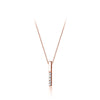 Modian Twinkling Zircon Geometric Rectangle 925 Sterling Silver Pendant for Women Adjustable Necklace Korea Style Fine Jewelry