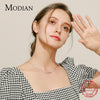 Modian Vintage Stars Elegant Link Chain Necklace 100% 925 Sterling Silver Turquoise Pendant For Women Christmas Gift Jewelry