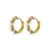 Moidan 925 Sterling Silver Charm Twine Pearl Hoop Earrings Trendy Gold Color Ear buckle For Women Wedding Fine Jewelry Gifts