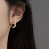 Moidan 925 Sterling Silver Charm Twine Pearl Hoop Earrings Trendy Gold Color Ear buckle For Women Wedding Fine Jewelry Gifts