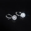 Moidan Luxury Sparkling Round Zirconia Dangle Earrings 925 Sterling Silver Charm Drop Ears For Women Wedding Statement Jewelry