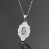 NASIYA Classic Natural Moonstone Necklace Pendants 925 Sterling Silver Jewelry For Women Party Valentine Day Gifts With Chain