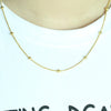NIBA 316L Stainless Steel Gold-color Round Ball Pendant Necklace Link Chain Necklace  Jewelry For Women or Men