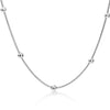NIBA 316L Stainless Steel Gold-color Round Ball Pendant Necklace Link Chain Necklace  Jewelry For Women or Men