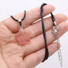 Natural Five-pointed Star Shape Agates Tiger Eye Clear Quartzs Stone Pendant Necklace for Women Jewelry Gifts 40cm