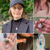 Natural Five-pointed Star Shape Agates Tiger Eye Clear Quartzs Stone Pendant Necklace for Women Jewelry Gifts 40cm