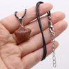 Natural Five-pointed Star Shape Agates Tiger Eye Clear Quartzs Stone Pendant Necklace for Women Jewelry Gifts 40cm