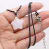 Natural Five-pointed Star Shape Agates Tiger Eye Clear Quartzs Stone Pendant Necklace for Women Jewelry Gifts 40cm