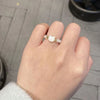 Natural Moonstone Obsidian Rings Beads Minimalist Fidget Ring Handmade Cute Black White Cat Ring Women Party Accessories Jewelry