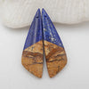 Natural Picture Jasper,Lapis Lazuli Gemstone women Earrings Beads,Semiprecious jewelry earring,40x12x5mm6g