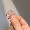 Minimalist Thin Rings For Women Wedding Brilliant Cubic Zircon  Versatile Female Finger Ring Jewelry