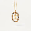 26 English Letter Pendant 925 Sterling Colored Zircon Letter Necklace Choker Fine Jewelry For Women