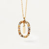 26 English Letter Pendant 925 Sterling Colored Zircon Letter Necklace Choker Fine Jewelry For Women