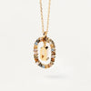 26 English Letter Pendant 925 Sterling Colored Zircon Letter Necklace Choker Fine Jewelry For Women