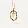 26 English Letter Pendant 925 Sterling Colored Zircon Letter Necklace Choker Fine Jewelry For Women