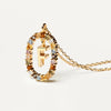 26 English Letter Pendant 925 Sterling Colored Zircon Letter Necklace Choker Fine Jewelry For Women