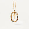 26 English Letter Pendant 925 Sterling Colored Zircon Letter Necklace Choker Fine Jewelry For Women