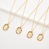 26 English Letter Pendant 925 Sterling Colored Zircon Letter Necklace Choker Fine Jewelry For Women