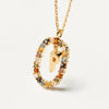 26 English Letter Pendant 925 Sterling Colored Zircon Letter Necklace Choker Fine Jewelry For Women