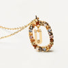 26 English Letter Pendant 925 Sterling Colored Zircon Letter Necklace Choker Fine Jewelry For Women