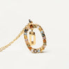 26 English Letter Pendant 925 Sterling Colored Zircon Letter Necklace Choker Fine Jewelry For Women