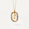 26 English Letter Pendant 925 Sterling Colored Zircon Letter Necklace Choker Fine Jewelry For Women