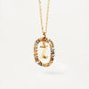 26 English Letter Pendant 925 Sterling Colored Zircon Letter Necklace Choker Fine Jewelry For Women