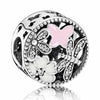 925 Sterling Silver Charm Primrose Meadow Apple Blossom Orchid Daisy Flower Butterfly Beads Fit Popular Bracelet DIY Jewelry