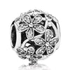 925 Sterling Silver Charm Primrose Meadow Apple Blossom Orchid Daisy Flower Butterfly Beads Fit Popular Bracelet DIY Jewelry