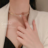 Beads Women's Neck Chain Kpop Pearl Choker Necklace Gold Color Goth Chocker Jewelry On The Neck Pendant  Collar For Girl