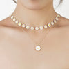 Double Layer Daisy Flower Clavicle Chain Necklace for Women Korean Butterfly Evil Eye Choker Wedding Neck Chain Jewelry Gift