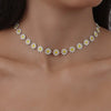 Double Layer Daisy Flower Clavicle Chain Necklace for Women Korean Butterfly Evil Eye Choker Wedding Neck Chain Jewelry Gift