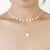 Double Layer Daisy Flower Clavicle Chain Necklace for Women Korean Butterfly Evil Eye Choker Wedding Neck Chain Jewelry Gift