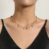 Double Layer Daisy Flower Clavicle Chain Necklace for Women Korean Butterfly Evil Eye Choker Wedding Neck Chain Jewelry Gift