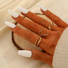 Creative Geometric Leaf Wave Hollow Ring Set 11 Pcs for Women Men Simple Knuckle Ring Charm Wedding Party Jewelry