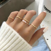 Creative Geometric Leaf Wave Hollow Ring Set 11 Pcs for Women Men Simple Knuckle Ring Charm Wedding Party Jewelry
