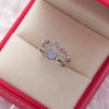 Crystal Zircon Rings Sweet Flower Leaf Butterfly Adjustable Open Rings Female Wedding Engagement Jewelry Gift