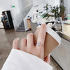 Crystal Zircon Rings Sweet Flower Leaf Butterfly Adjustable Open Rings Female Wedding Engagement Jewelry Gift