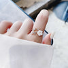 Crystal Zircon Rings Sweet Flower Leaf Butterfly Adjustable Open Rings Female Wedding Engagement Jewelry Gift