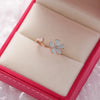 Crystal Zircon Rings Sweet Flower Leaf Butterfly Adjustable Open Rings Female Wedding Engagement Jewelry Gift