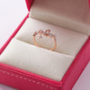 Crystal Zircon Rings Sweet Flower Leaf Butterfly Adjustable Open Rings Female Wedding Engagement Jewelry Gift