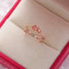 Crystal Zircon Rings Sweet Flower Leaf Butterfly Adjustable Open Rings Female Wedding Engagement Jewelry Gift