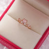 Crystal Zircon Rings Sweet Flower Leaf Butterfly Adjustable Open Rings Female Wedding Engagement Jewelry Gift