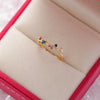 Crystal Zircon Rings Sweet Flower Leaf Butterfly Adjustable Open Rings Female Wedding Engagement Jewelry Gift