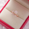 Crystal Zircon Rings Sweet Flower Leaf Butterfly Adjustable Open Rings Female Wedding Engagement Jewelry Gift