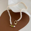 Delicate Pearl Tulip Necklaces For Women Temperament Design Senior Sense Sweet Necklace Girls Party Jewelry Gifts