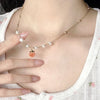 Delicate Pearl Tulip Necklaces For Women Temperament Design Senior Sense Sweet Necklace Girls Party Jewelry Gifts