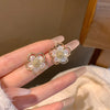 New Hollow Flower Earrings for Women Gentle Temperament Senior Sense Earring Wedding Party Jewelry Gift Wholesale